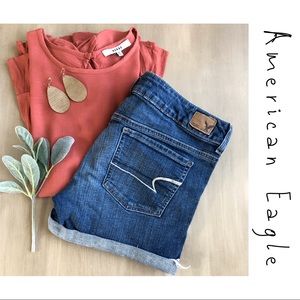 American Eagle Cuffed Jean Shorts